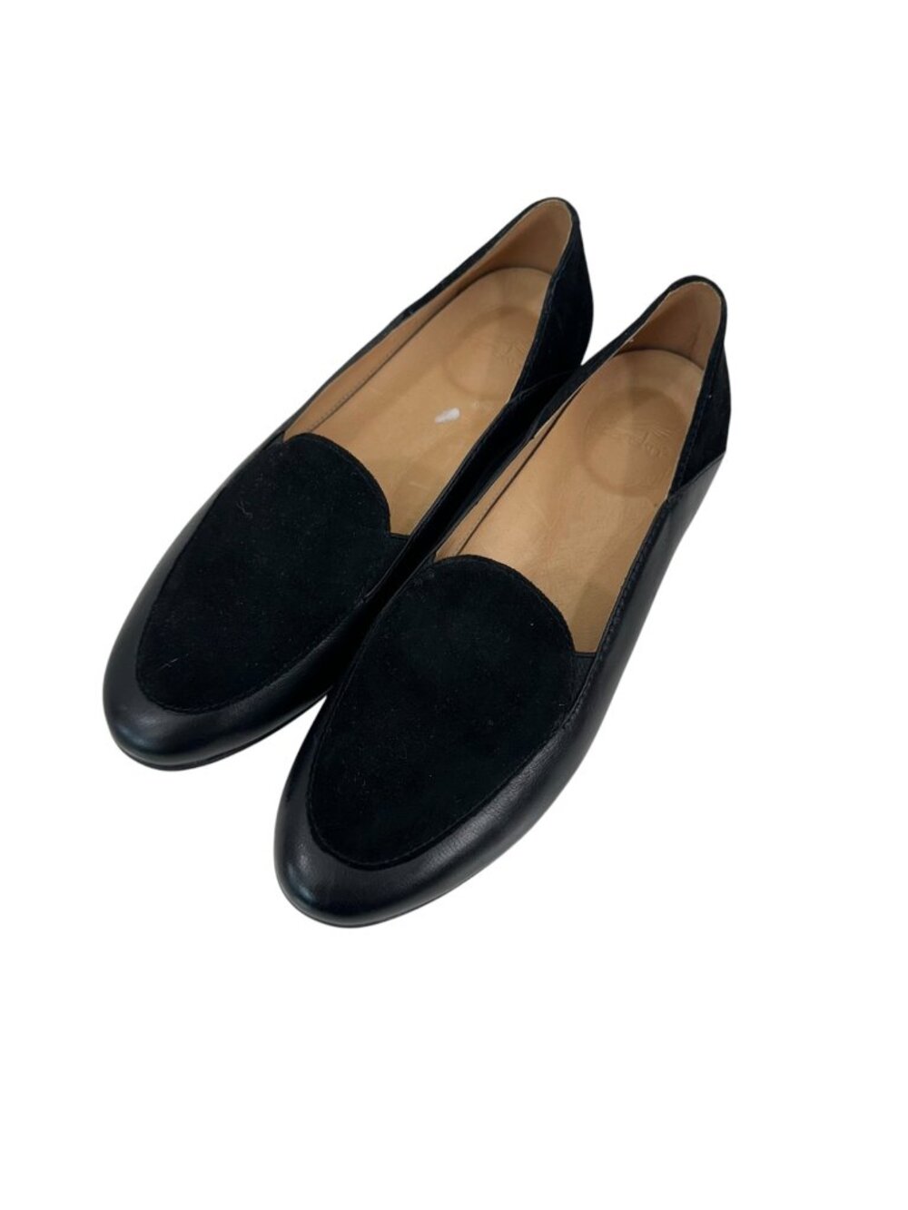 Dansko Black Women Leather & Suede Loafers Size 37 Slip-On Shoes Durable Sole